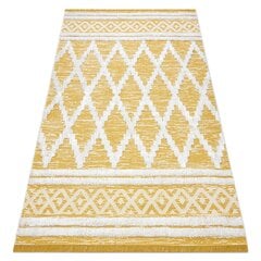 Vaip MOROC Rombai 22297 Organic, Eco sisal, tutid - kahekihiline villane kollane / kreemjas, taaskasutatud puuvill hind ja info | Vaibad | kaup24.ee