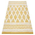 Vaip MOROC Rombai 22297 Organic, Eco sisal, tutid - kahekihiline villane kollane / kreemjas, taaskasutatud puuvill