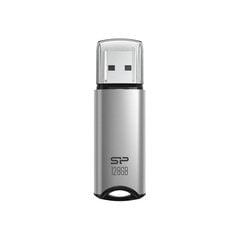 Pendrive Silicon Power Marvel M02 128GB USB 3.2 kolor srebrny ALU (SP128GBUF3M02V1S) hind ja info | Mälupulgad | kaup24.ee