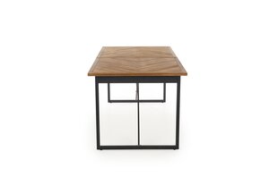 Раскладной стол Halmar Alvaro, коричневый/черный цвет цена и информация | Кухонные и обеденные столы | kaup24.ee