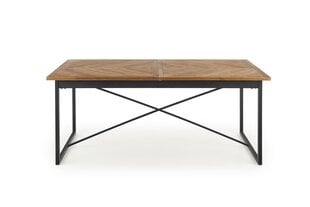Раскладной стол Halmar Alvaro, коричневый/черный цвет цена и информация | Кухонные и обеденные столы | kaup24.ee
