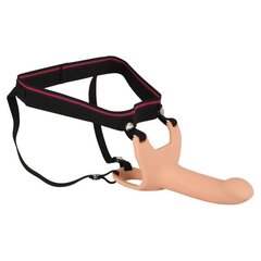 Полый силиконовый страпон на ремнях Silicone Strap-on by You2Toys Medium, телесный цена и информация | БДСМ и фетиш | kaup24.ee