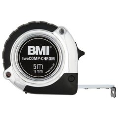 Mõõdulint BMI twoCOMP Chrom (5 m) hind ja info | Käsitööriistad | kaup24.ee
