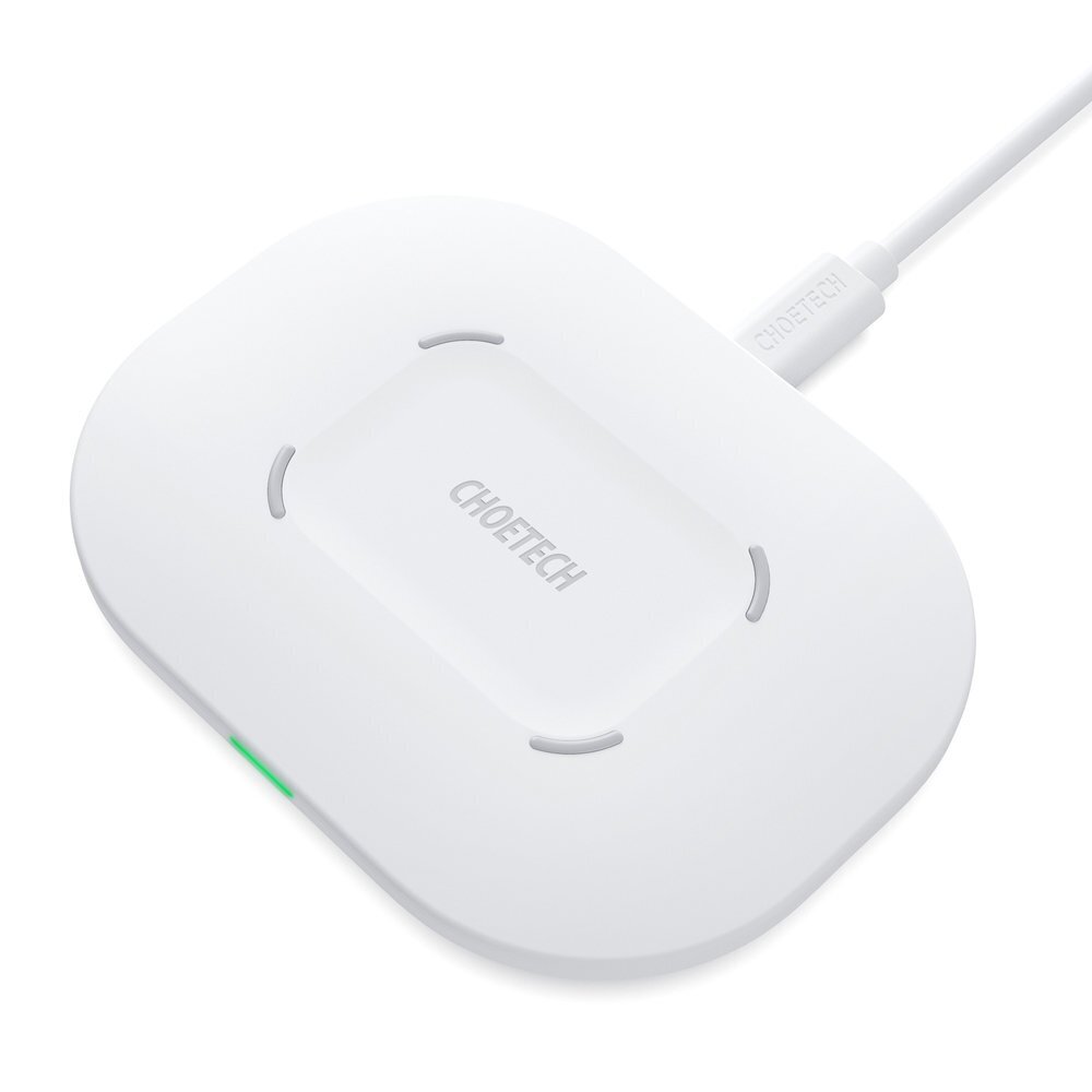 Choetech T550-F 15W wireless fast charger 15W, white + Q5003 Euro gauge white + AC cable 1m white цена и информация | Mobiiltelefonide laadijad | kaup24.ee