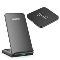 Choetech T524-S wireless fast charger stand, black + T511-S wireless charger black цена и информация | Зарядные устройства для телефонов | kaup24.ee