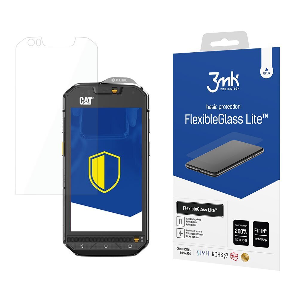 CAT S60 - 3mk FlexibleGlass Lite™ screen protector цена и информация | Ekraani kaitsekiled | kaup24.ee