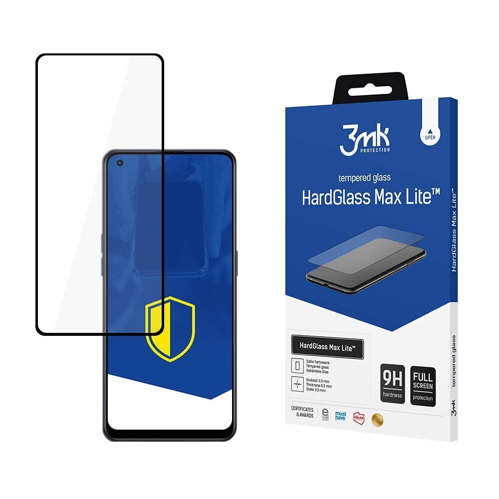 OPPO Reno 7 Lite 5G - 3mk HardGlass Max Lite™ screen protector цена и информация | Ekraani kaitsekiled | kaup24.ee