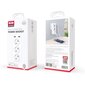 XO wall charger with socket splitter WL08 2,4 A 2x USB white 16A 4000W MAX цена и информация | Pikendusjuhtmed, kaablid | kaup24.ee