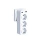 XO wall charger with socket splitter WL08 2,4 A 2x USB white 16A 4000W MAX цена и информация | Pikendusjuhtmed, kaablid | kaup24.ee