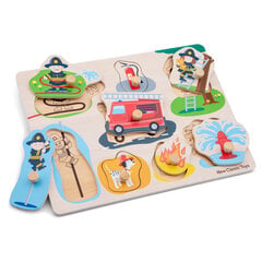 Puidust pusle väikestele - Tuletõrjujad (8 tk.), New Classic Toys 10433 цена и информация | Игрушки для малышей | kaup24.ee