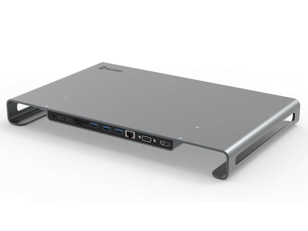 Swissten universaalne alus USB-C Laptop / HDMI / USB 3.0 / 2x USB-C / RJ45 / SD / Micro SD / VGA / Audio /, hall hind ja info | Sülearvuti tarvikud | kaup24.ee