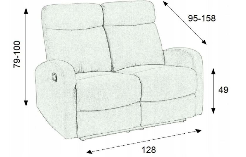 Diivan, reguleeritav Halmar Oslo 2S, beeži värvi hind ja info | Diivanid ja diivanvoodid | kaup24.ee