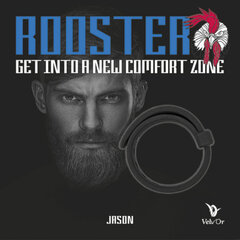 Velv'Or - Rooster Jason Size Adjustable Firm Strap Design Cock Ring Black цена и информация | Эрекционные кольца, насадки на пенис | kaup24.ee