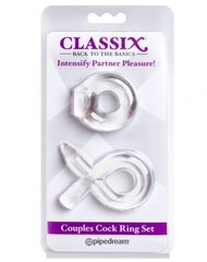 C couples cock ring set clear цена и информация | Эрекционные кольца, насадки на пенис | kaup24.ee
