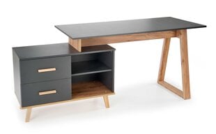 Письменный стол Halmar Sergio XL, коричневый/серый цвет цена и информация | Компьютерные, письменные столы | kaup24.ee