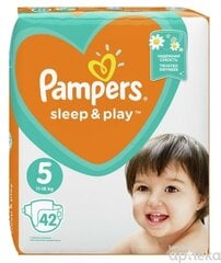 Подгузник одноразовый Pampers, Мальчик/Девочка 5, 81664439, 42 шт цена и информация | Подгузники | kaup24.ee