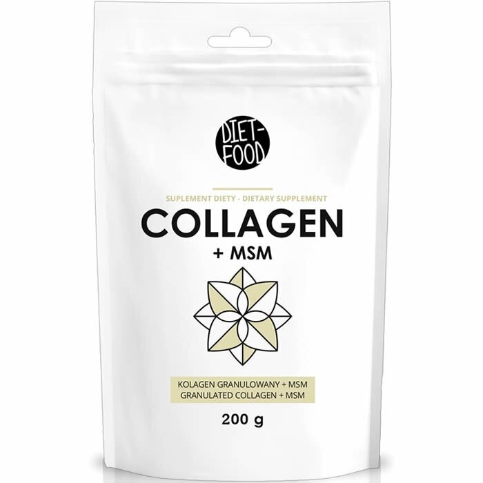 Kollageenipulber Diet Food Collagen + MSM (200 g) цена и информация | Vitamiinid, toidulisandid, preparaadid tervise heaoluks | kaup24.ee