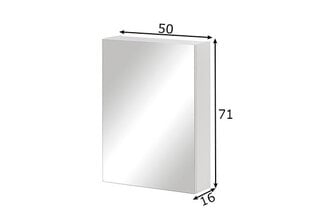 Зеркальный шкаф Cosmo, белый цена и информация | Шкафчики для ванной | kaup24.ee