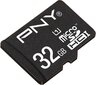 PNY SDU32GPER50-EF, micro SDHC 32GB (+ SD adapter) цена и информация | Mobiiltelefonide mälukaardid | kaup24.ee
