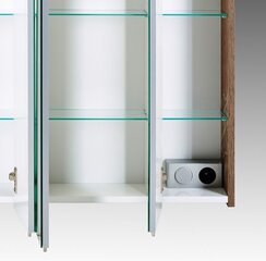 Комплект мебели для ванной комнаты с LED-светильником Milan, тёмно-коричневый цена и информация | Комплекты в ванную | kaup24.ee
