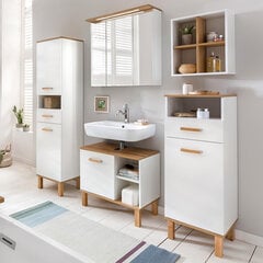 Vannitoamööbli komplekt Padua, valge läige / tamm цена и информация | Комплекты в ванную | kaup24.ee