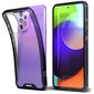 Moozy Xframe Löögikindel Ümbris Samsung Galaxy A52s 5G, Samsung Galaxy A52, Samsung Galaxy A52 5G - Kahevärviline Läbipaistev Hübriidümbris koos Musta Lööke Summutava TPU Raamiga hind ja info | Telefoni kaaned, ümbrised | kaup24.ee