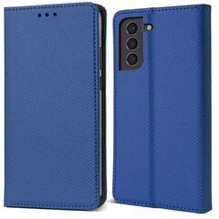 Перекидной чехол Moozy для Samsung Galaxy S21 FE 5G - Темно-синий магнитный откидной футляр с держателем для карт и подставкой kaina ir informacija | Чехлы для телефонов | kaup24.ee