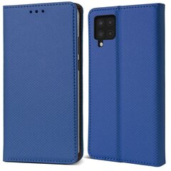 Moozy Klapiga Ümbris Samsung Galaxy A22, Tumesinine - Magnetilise Klapiga Ümbris Koos Kaardi- ja Telefonihoidjaga цена и информация | Чехлы для телефонов | kaup24.ee