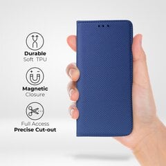 Перекидной чехол Moozy для Samsung Galaxy S22 Ultra 5G - Темно-синий магнитный откидной футляр с держателем для карт и подставкой kaina ir informacija | Чехлы для телефонов | kaup24.ee