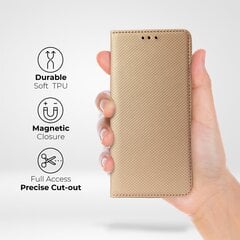 Перекидной чехол Moozy для Samsung Galaxy S22 Ultra 5G - Золотой магнитный откидной футляр с держателем для карт и подставкой цена и информация | Чехлы для телефонов | kaup24.ee
