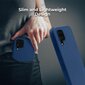 Moozy Lifestyle Ümbris Samsung Galaxy A22 - Esmaklassiline Silikoonümbris Mattviimistlusega ja Pehme Mikrokiudvoodriga, Kesköö Sinine цена и информация | Telefoni kaaned, ümbrised | kaup24.ee