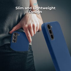 Чехол Moozy Lifestyle для Samsung Galaxy S22 5G - Силиконовый чехол с матовым покрытием и подкладкой из мягкой микрофибры, Полуночно-Синий цена и информация | Чехлы для телефонов | kaup24.ee