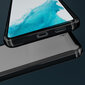 Moozy Xframe Löögikindel Ümbris Samsung Galaxy S22 5G - Kahevärviline Läbipaistev Hübriidümbris koos Musta Lööke Summutava TPU Raamiga цена и информация | Telefoni kaaned, ümbrised | kaup24.ee