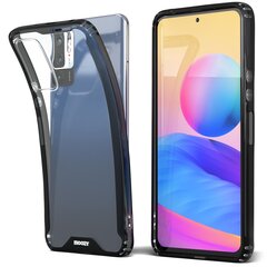 Moozy Xframe Löögikindel Ümbris Xiaomi Redmi Note 10 5G, Xiaomi Poco M3 Pro 5G - Kahevärviline Läbipaistev Hübriidümbris koos Musta Lööke Summutava TPU Raamiga цена и информация | Чехлы для телефонов | kaup24.ee