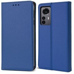 Moozy Klapiga Ümbris Xiaomi 12 Pro, Tumesinine - Magnetilise Klapiga Ümbris Koos Kaardi- ja Telefonihoidjaga цена и информация | Чехлы для телефонов | kaup24.ee