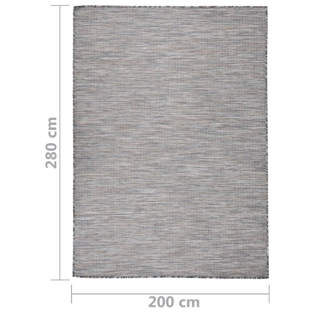 vidaXL silesidus õuevaip, 200 x 280 cm, pruun ja must hind ja info | Vaibad | kaup24.ee