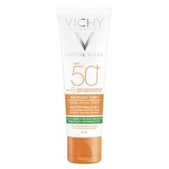 Päikesekaitsekreem Vichy Capital Soleil SPF 50+ - Mattifying protective face cream 3 in 1, 50 ml цена и информация | Кремы от загара | kaup24.ee