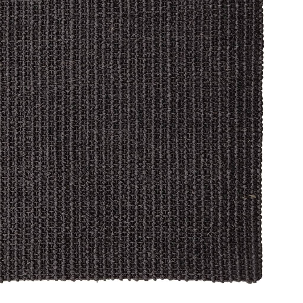 vidaXL vaip, naturaalne sisal, 100 x 250 cm, must hind ja info | Vaibad | kaup24.ee