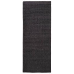 vidaXL vaip, naturaalne sisal, 100 x 250 cm, must hind ja info | Vaibad | kaup24.ee