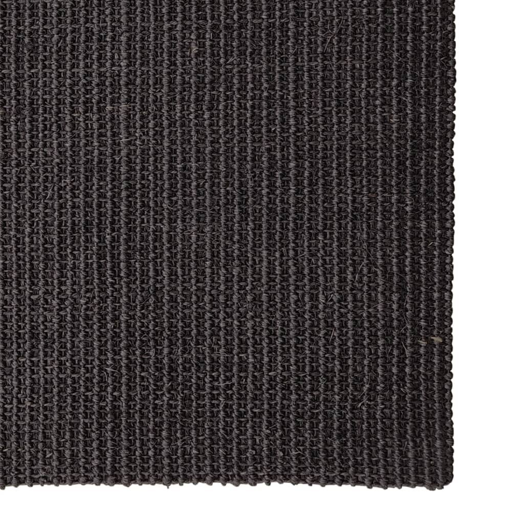 vidaXL vaip naturaalne sisal 80x300 cm, must hind ja info | Vaibad | kaup24.ee