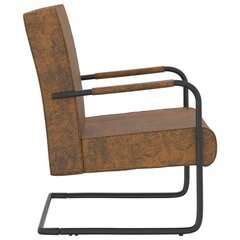 325734 vidaXL Cantilever Chair Brown Fabric hind ja info | Tugitoolid | kaup24.ee