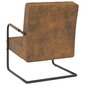 325734 vidaXL Cantilever Chair Brown Fabric hind ja info | Tugitoolid ja tugitoolvoodid | kaup24.ee