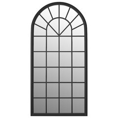 vidaXL aiapeegel, must, 90x45 cm, raud, õues kasutamiseks hind ja info | Peeglid | kaup24.ee