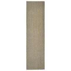 vidaXL vaip, naturaalne sisal, 80 x 300 cm, pruunikashall цена и информация | Коврики | kaup24.ee