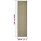 vidaXL vaip, naturaalne sisal, 80 x 300 cm, pruunikashall hind ja info | Vaibad | kaup24.ee