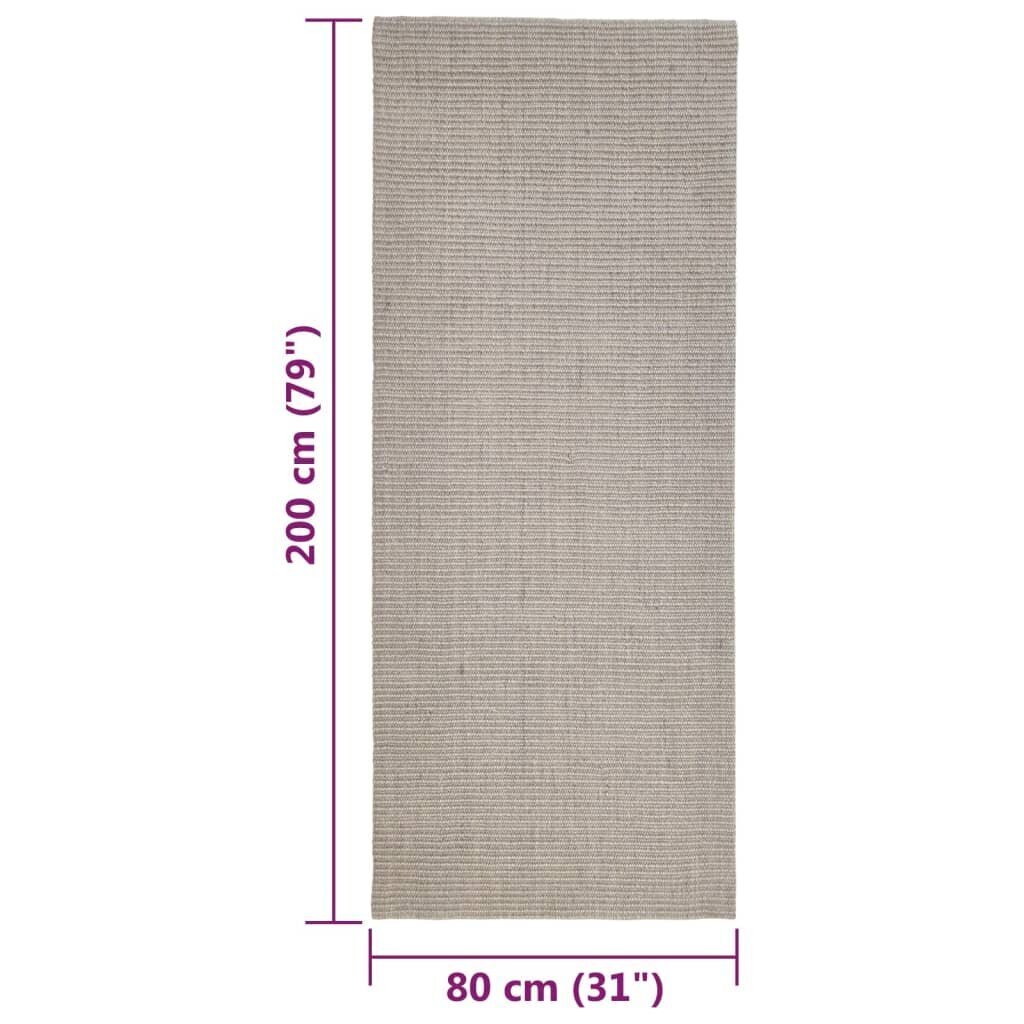 vidaXL vaip naturaalne sisal 80x200 cm, beež hind ja info | Vaibad | kaup24.ee