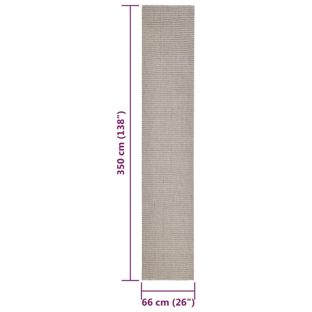 vidaXL vaip naturaalne sisal 66x350 cm, beež hind ja info | Vaibad | kaup24.ee