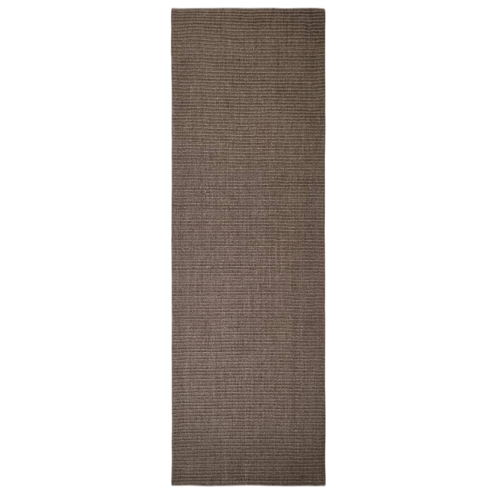 vidaXL vaip naturaalne sisal 80x250 cm, pruun цена и информация | Vaibad | kaup24.ee