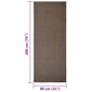 vidaXL vaip, naturaalne sisal, 80 x 200 cm, pruun hind ja info | Vaibad | kaup24.ee