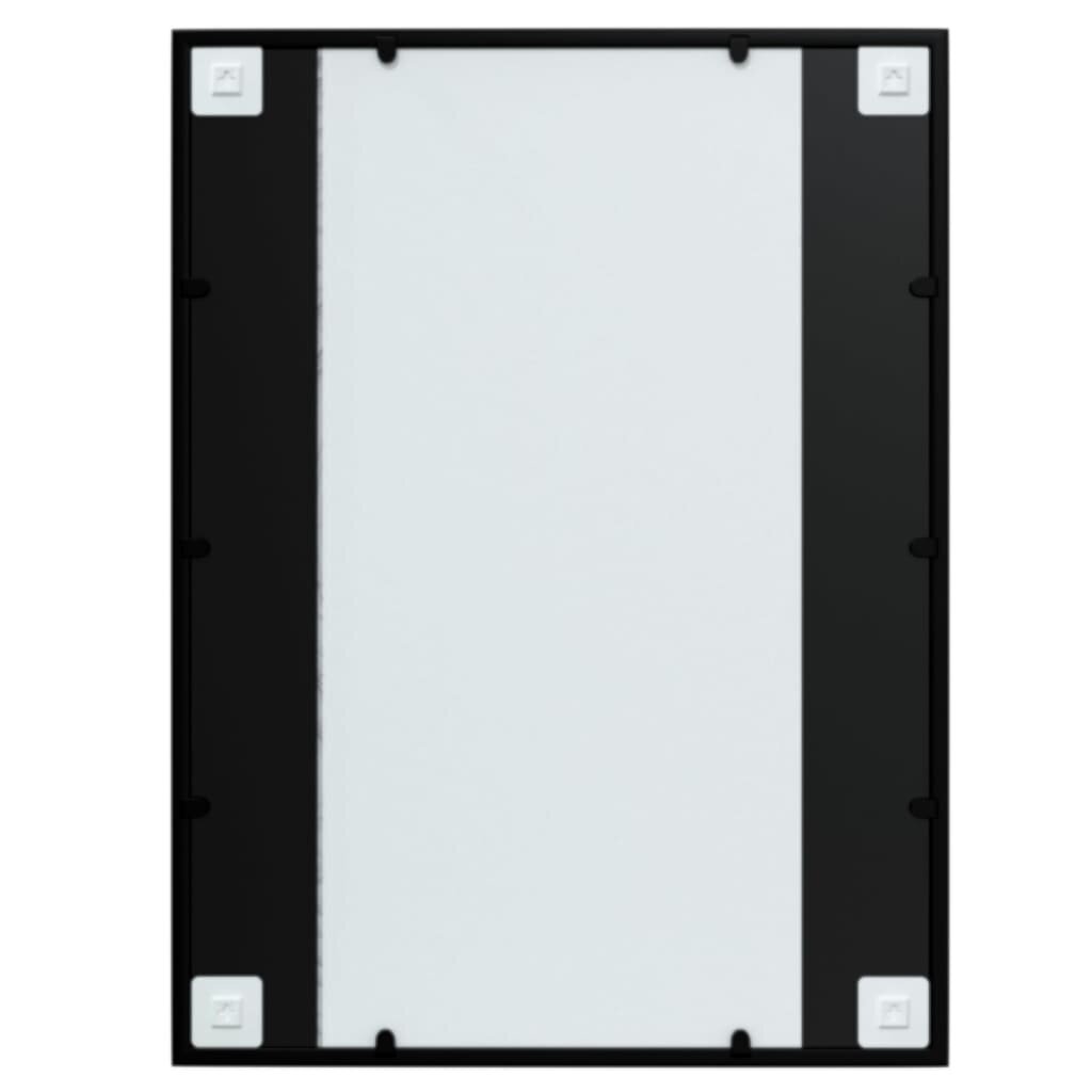 vidaXL seinapeegel, must, 80 x 60 cm, metall hind ja info | Peeglid | kaup24.ee